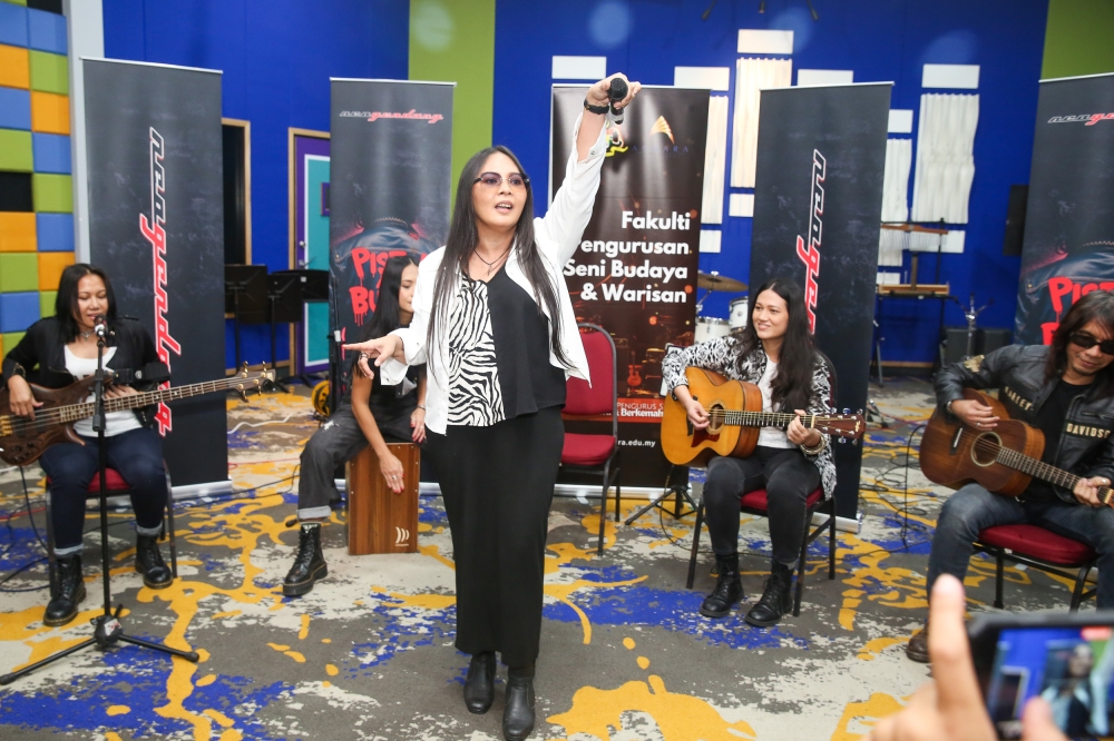 Patricia said fans can expect raw energy at the Pistol & Bunga showcase, but not any ‘helicopter’ head banging. — Picture by Choo Choy May