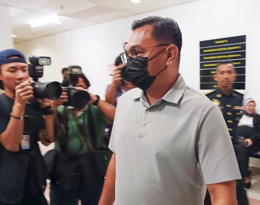 Lim Sen Thiam is seen outside the Johor Bahru Sessions Court on Sept 9, 2025. — Picture by Ben Tan