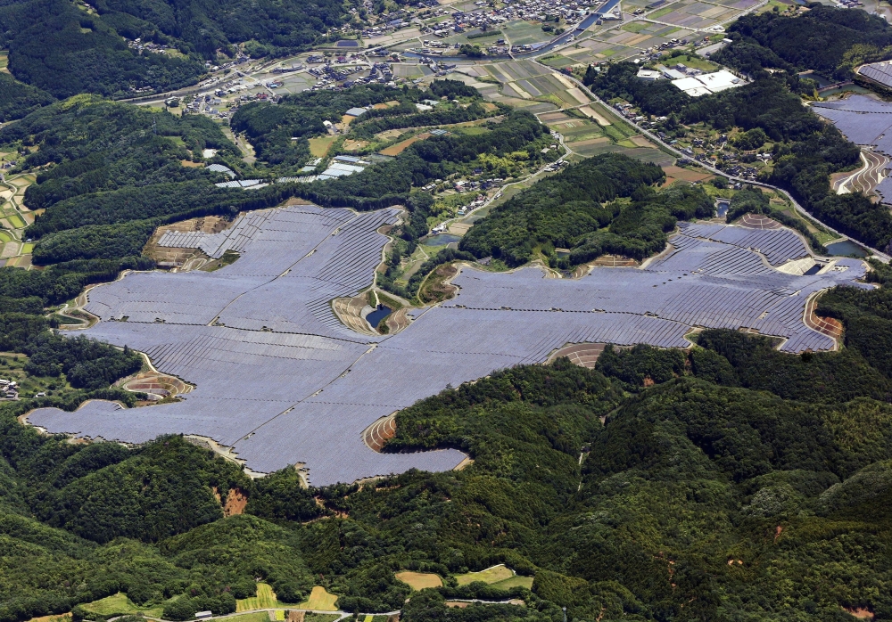 This file photo shows Pacifico Energy Mimasaka Musashi’s mega-solar project site in Mimasaka, Okayama Prefecture, Japan June 12, 2022. — Reuters pic