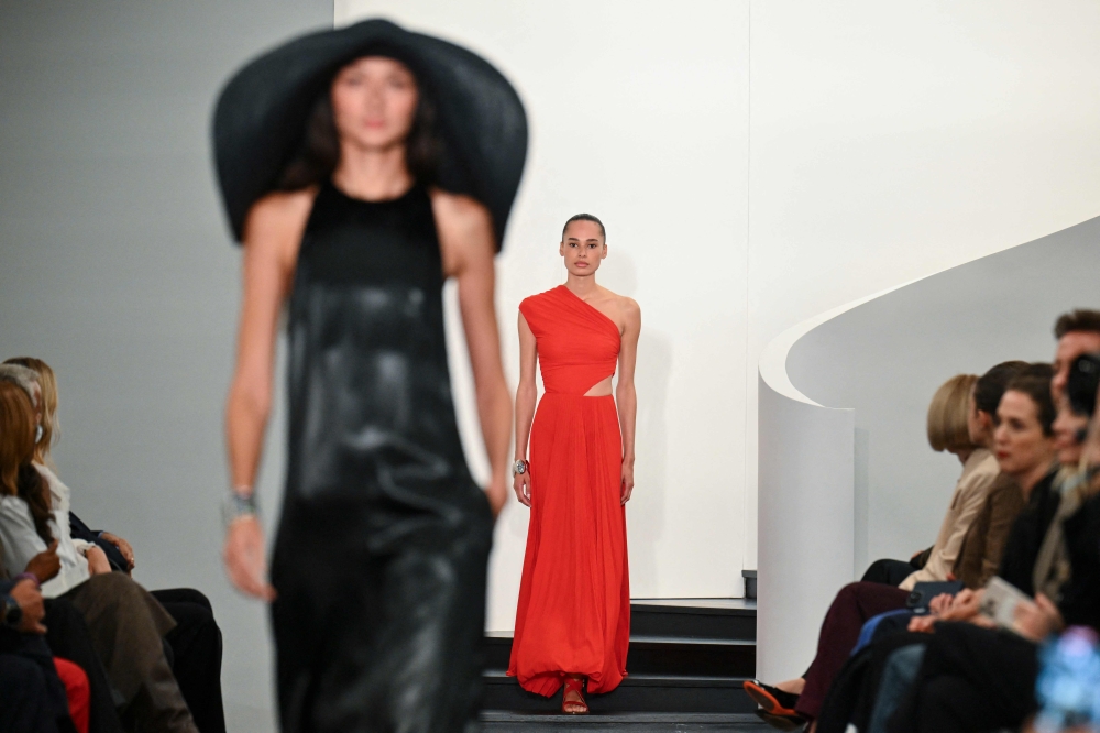 Models walk the runway during the Ralph Lauren Spring 2026 show in New York September 10, 2025. — AFP pic