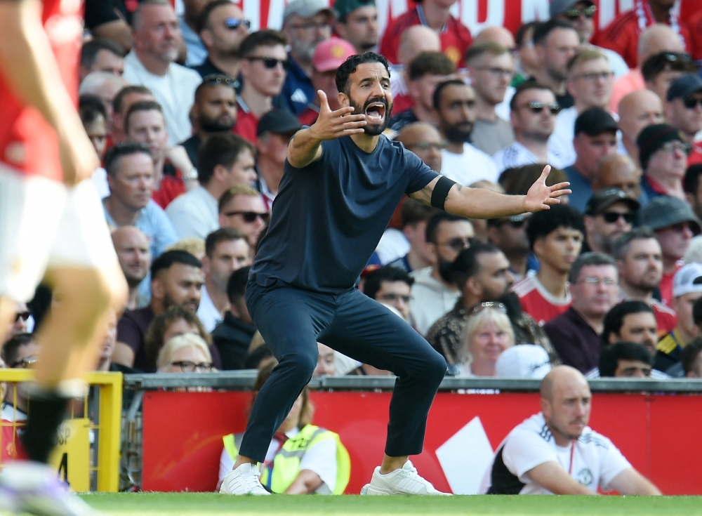 Manchester United manager Ruben Amorim is pictured at Old Trafford in Manchester, Britain, on August 17, 2025. — Reuters pic