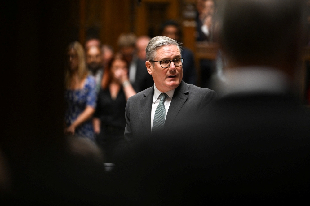 Britain’s Prime Minister Keir Starmer speaks during the Prime Minister’s Questions at the House of Commons in London on September 10, 2025. — Reuters pic