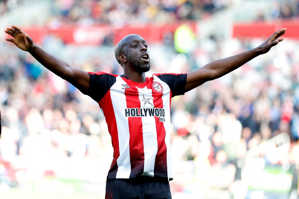Brentford’s Yoane Wissa celebrates scoring their third goal against Brighton & Hove Albion at GTech Community Stadium, London, April 19, 2025. — Action Images pic via Reuters