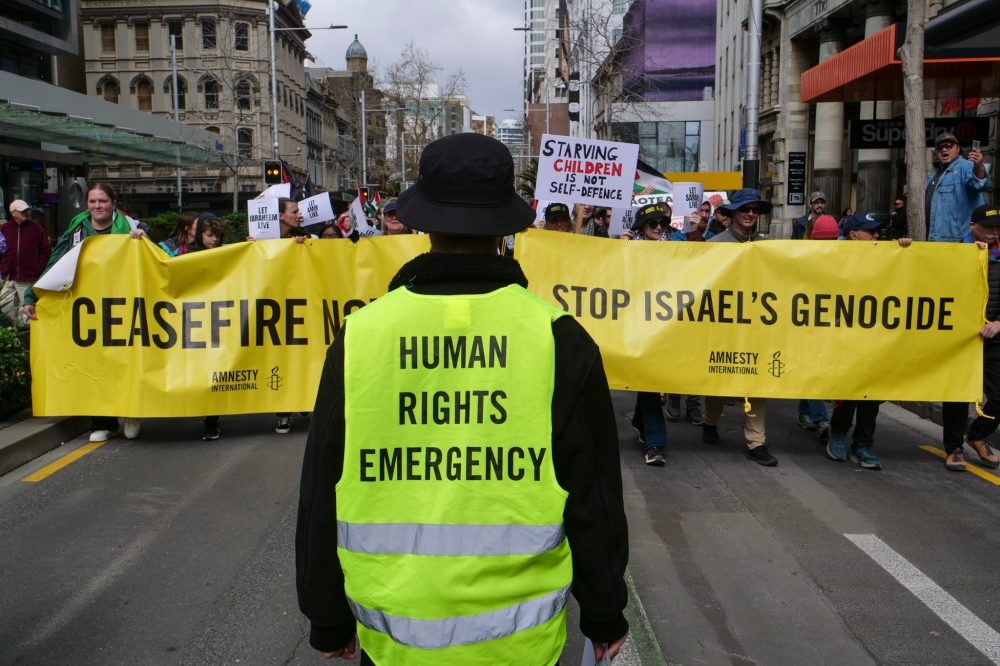 Aotearoa for Palestine spokesperson Arama Rata said it was New Zealand’s largest march in support of Palestinians since conflict broke out in Gaza in October 2023. — Picture via Facebook/Amnesty International Aotearoa New Zealand 