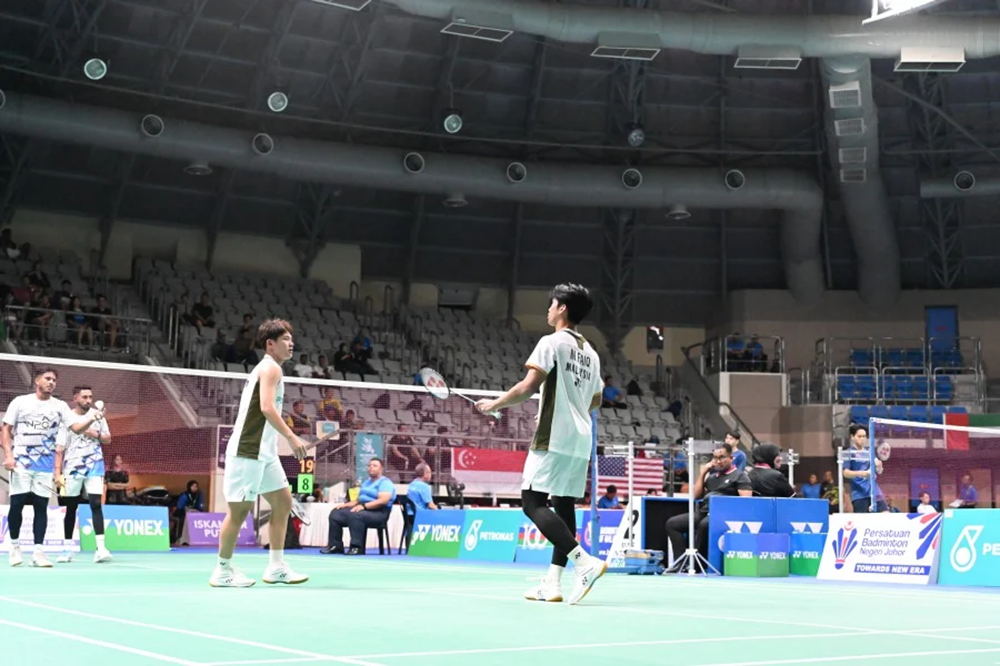 National junior men’s doubles pair Muhammad Faiq Haziq Masawi-Lok Hong Quan were crowned as the Malaysia International Series 2025 champions in Iskandar Puteri September 14, 2025. — Bernama pic