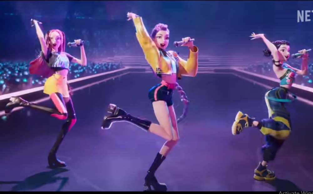 Netflix’s animated film ‘KPop Demon Hunters’ has seen its soundtrack rise to No. 1 on the US Billboard 200, marking the first animated soundtrack in over three years to claim the top spot. — Screengrab from YouTube/Netflix 