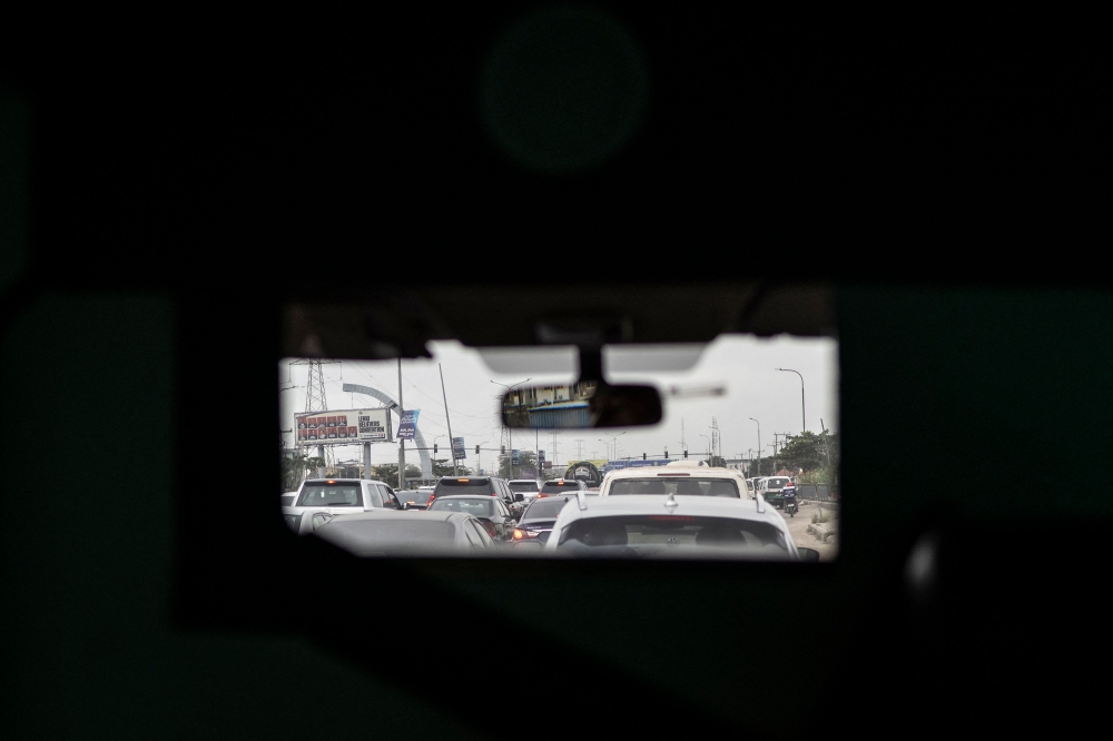 A general view of traffic on the Lekki-Epe expressway from an Eight Medical ambulance in Lagos, on September 8, 2025. Public services have not kept up with the breakneck growth in Nigeria, already Africa’s most populous country with more than 220 million people. — AFP pic 