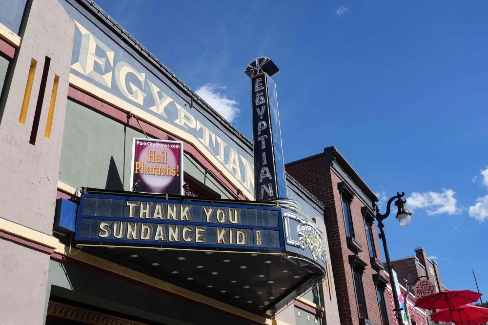 The Sundance Egyptian Theater in Park City, Utah, displays messages honouring late actor Robert Redford on September 16, 2025, the day he died. — AFP pic
