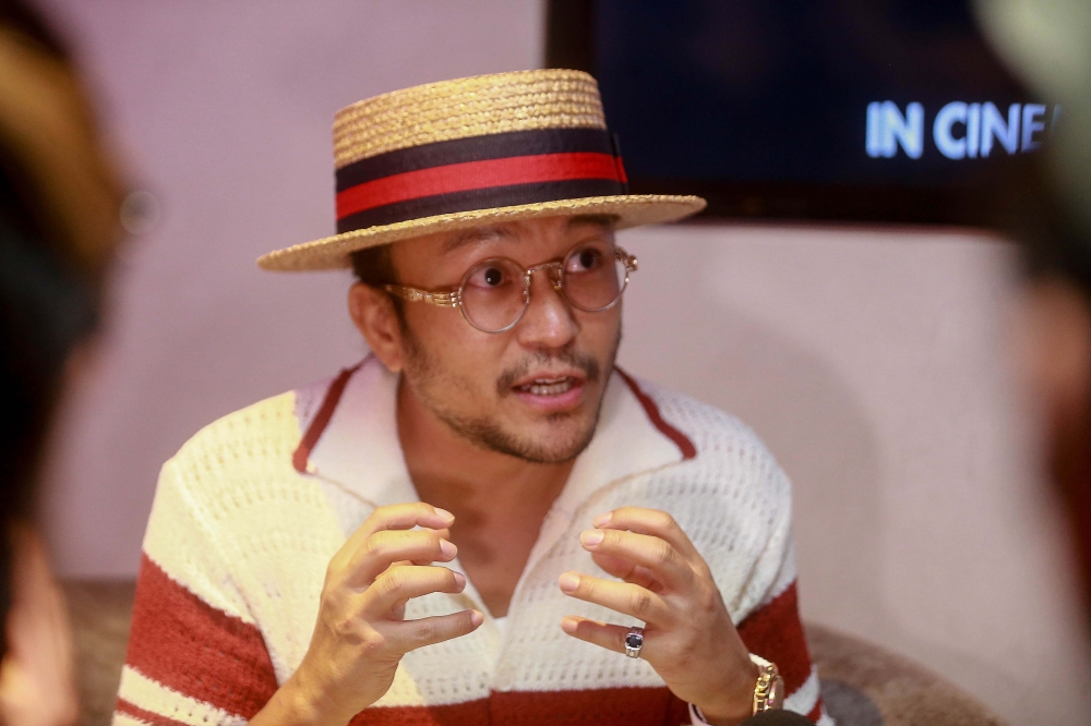 Actor Shaheizy Sam speaks to the press during the ‘Polis Evo Wonda-ful 10 Years’ celebration at TGV Cinema KLCC in Kuala Lumpur on September 17, 2025. — Picture by Sayuti Zainudin