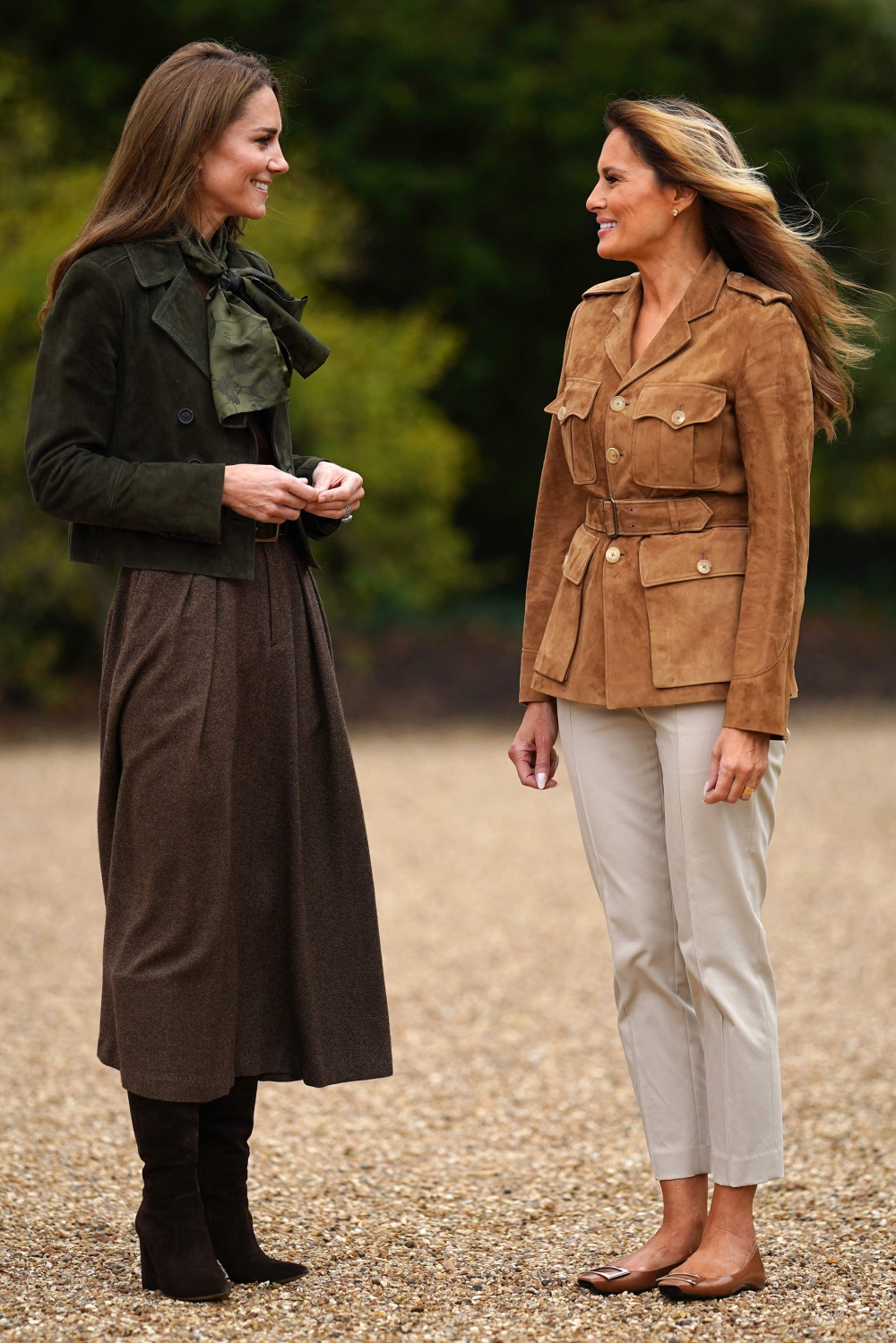 Catherine, Princess of Wales and US First Lady Melania Trump tour the gardens of Frogmore Cottage on the Windsor Estate, in Windsor, September 18, 2025, during the second State Visit of US President Donald Trump. — AFP pic