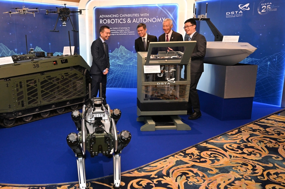 Senior minister and former Singapore prime minister Lee Hsien Loong and Minister for Defence Chan Chun Sing are seen attending an event celebrating the Defence Science and Technology Agency’s 25th anniversary on September 19,2025. — Picture via Facebook