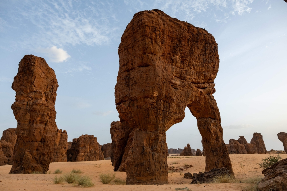 A general view of sandstone blocks in Achwili, in Ennedi Ouest province, Chad. — AFP pic
