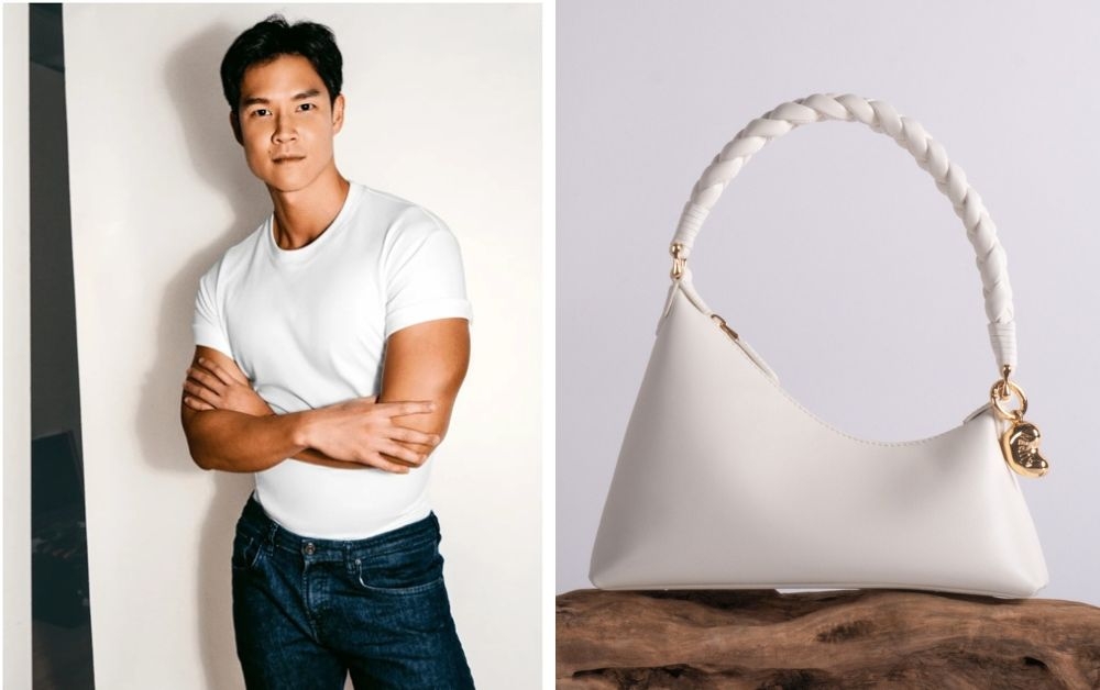 Singapore handbag brand Aupen and its founder Nicholas Tan (left) have received correction directions under the Protection from Online Falsehoods and Manipulation Act regarding claims made about the Intellectual Property Office of Singapore. — Combination picture via Aupen handout and Facebook/Aupen