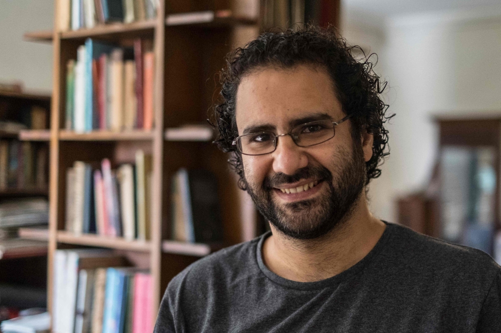 Egyptian activist and blogger Alaa Abdel Fattah gives an interview at his home in Cairo May 17, 2019. Egyptian President Abdel Fattah al-Sisi issued a pardon on September 22, 2025 for Abdel Fattah, who has been in jail since 2019, state-linked media reported. — AFP pic