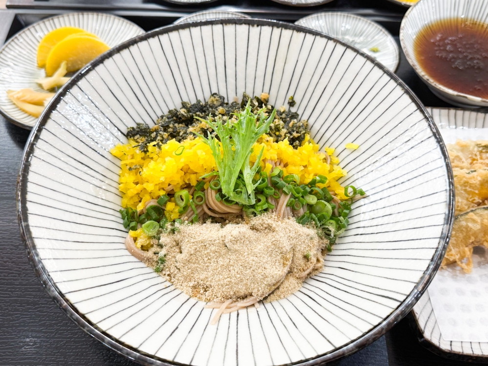 Perilla Oil Soba will have you returning for more of its nutty flavours mixed with the noodles. — Picture by Lee Khang Yi