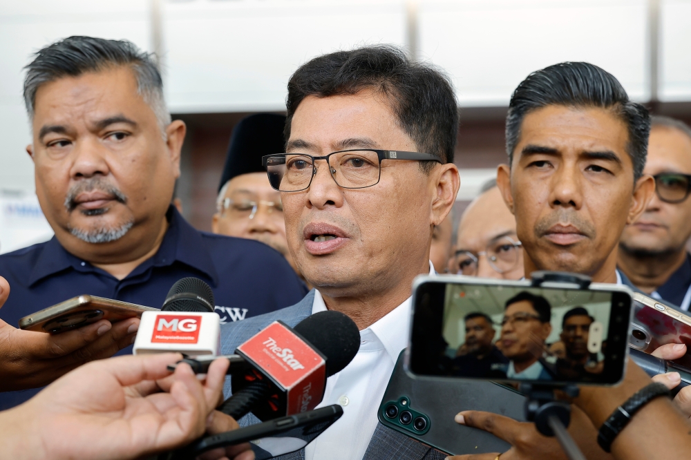The Malaysian Anti-Corruption Commission (MACC) Chief Commissioner Tan Sri Azam Baki speaks to media after attending the Malaysia Corruption Watch (MCW) 8th Anniversary Celebration at Multimedia University (MMU), Cyberjaya today.
