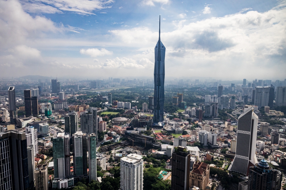 A general view shows the Merdeka 118 tower in Kuala Lumpur on January 10, 2023. — Firdaus Latif