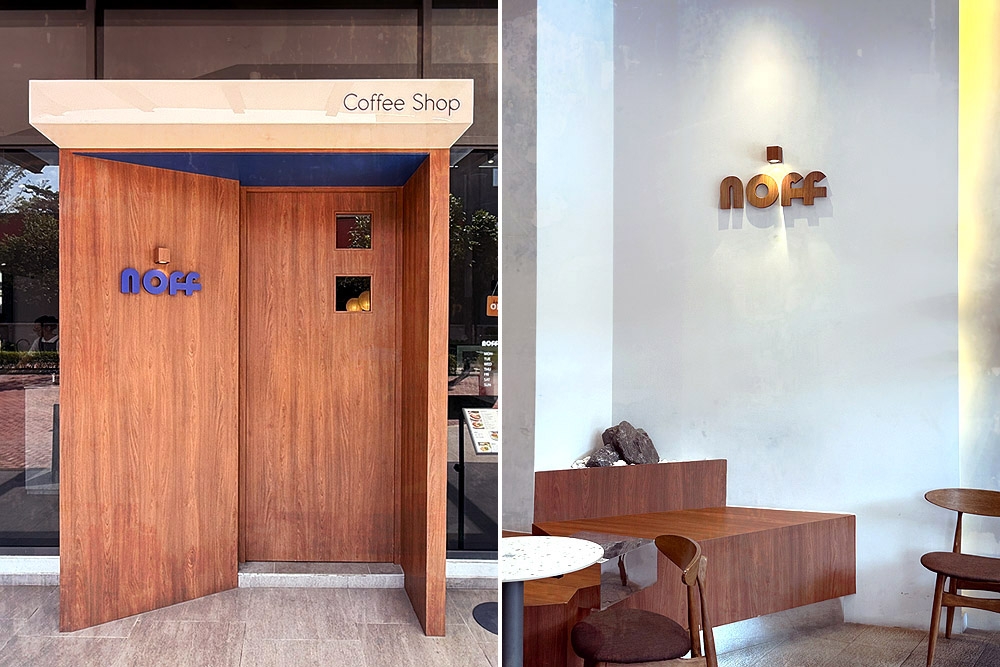 NOff Coffee has a minimalist design. 