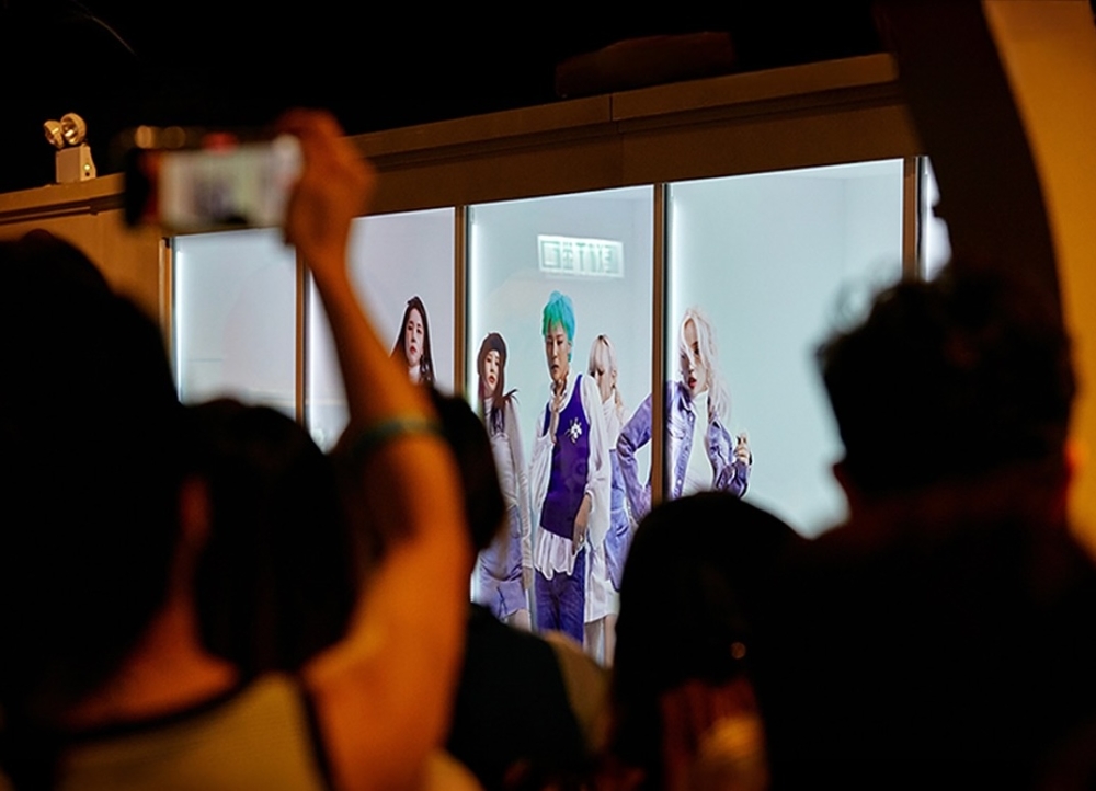Visitors interact with an exhibit at ‘The G-Dragon Media Exhibition: Ubermensch’ in Hong Kong. — Picture via Facebook/i.i.exhibition