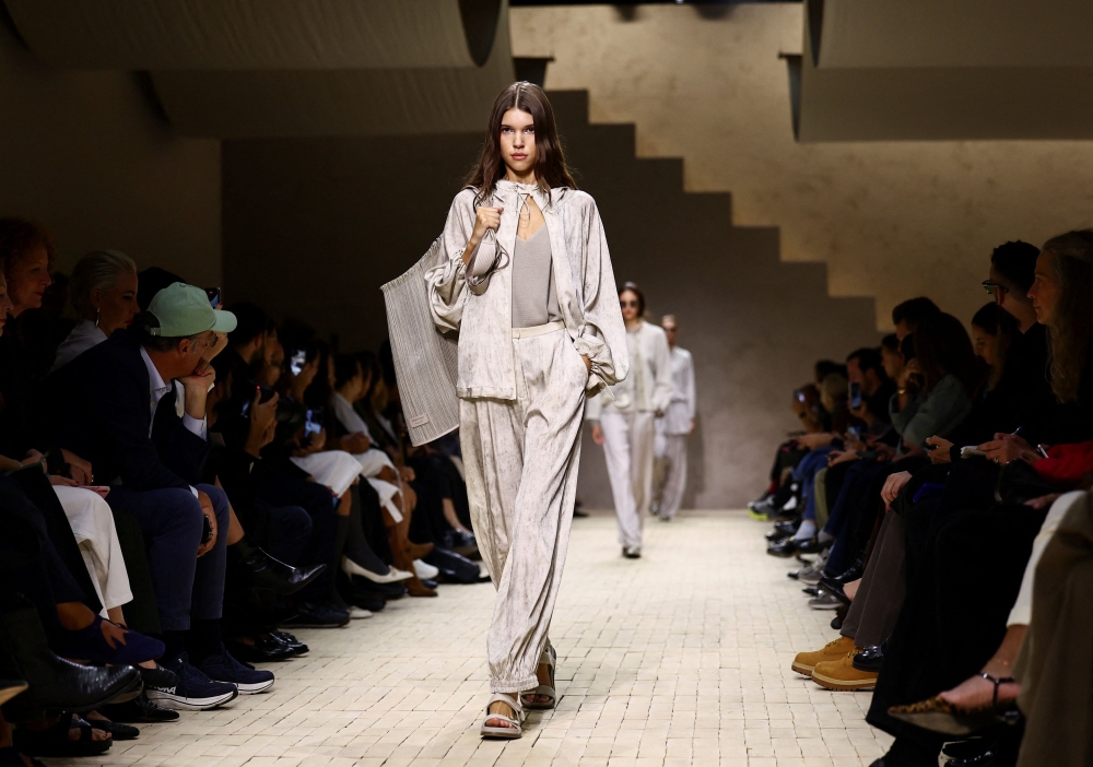 A model presents a creation from the Emporio Armani Spring/Summer 2026 collection during Milan Fashion Week September 25, 2025. — Reuters pic