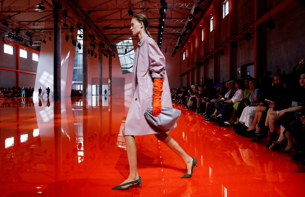 A model presents a creation from the Prada Spring/Summer 2026 collection during Milan Fashion Week September 25, 2025. — Reuters pic 