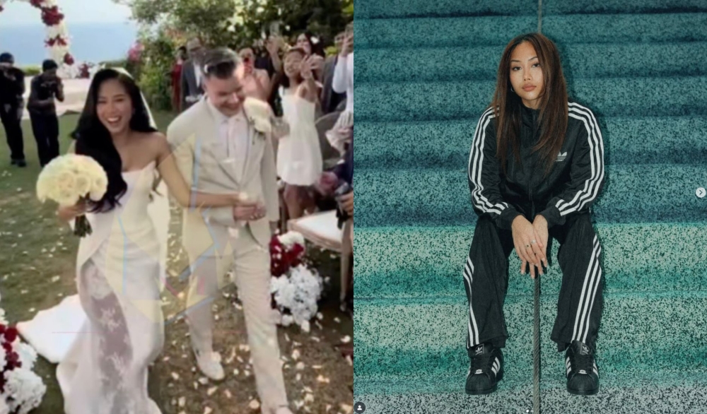 The viral photo (left) fuelling wedding rumours between Sabronzo and Dutch DJ Ryan Fieret.