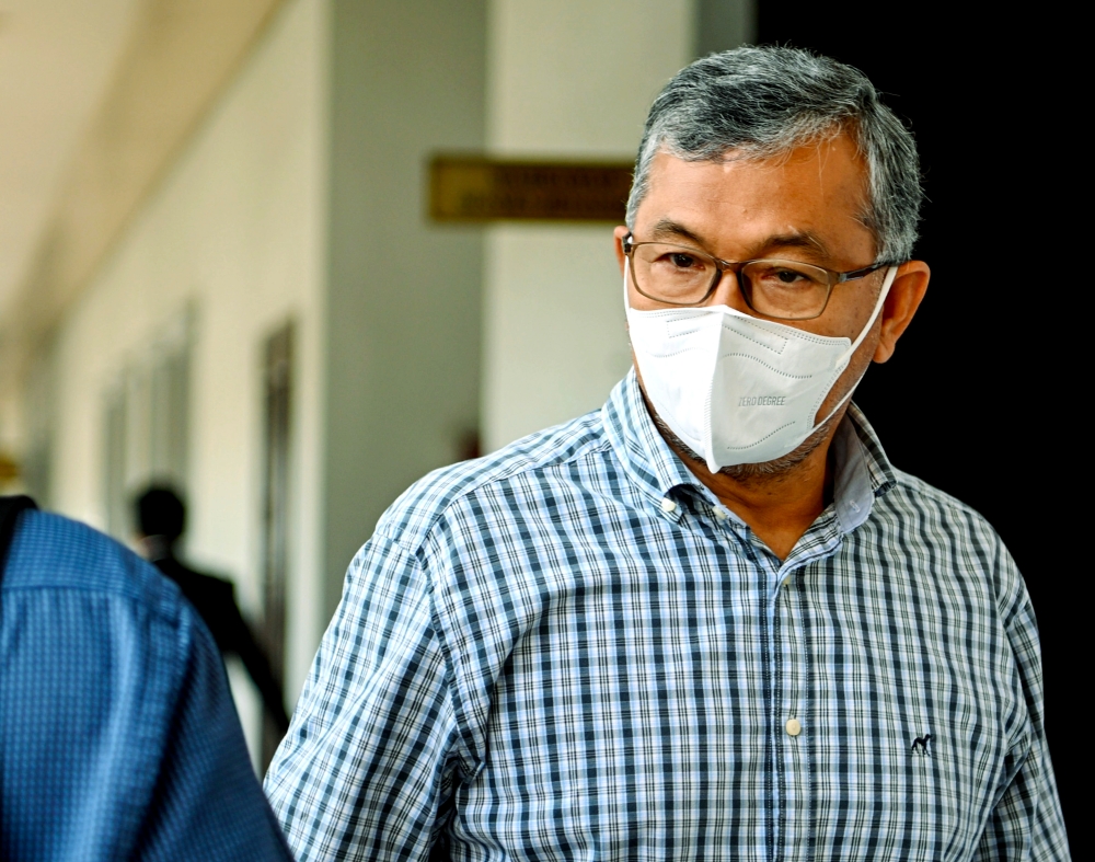 Former Perlis Menteri Besar Datuk Seri Azlan Man attends his trial on 10 charges at the Kuala Lumpur Sessions Court September 26, 2025. — Bernama pic