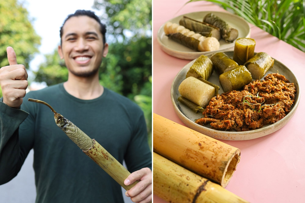 Mushroom Rendang paired with Lemang Daun Lerek Greenwood. — Picture courtesy of Mushroom Lah
