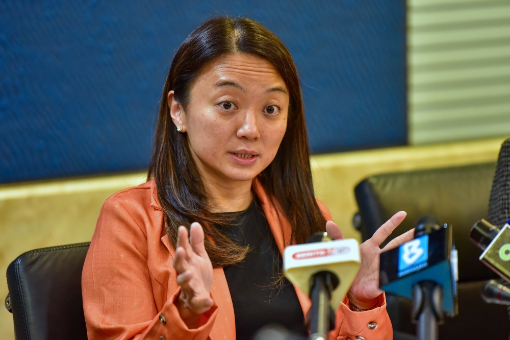 Youth and Sports Minister Hannah Yeoh speaks to reporters in Putrajaya on June 17, 2025. — Bernama pic