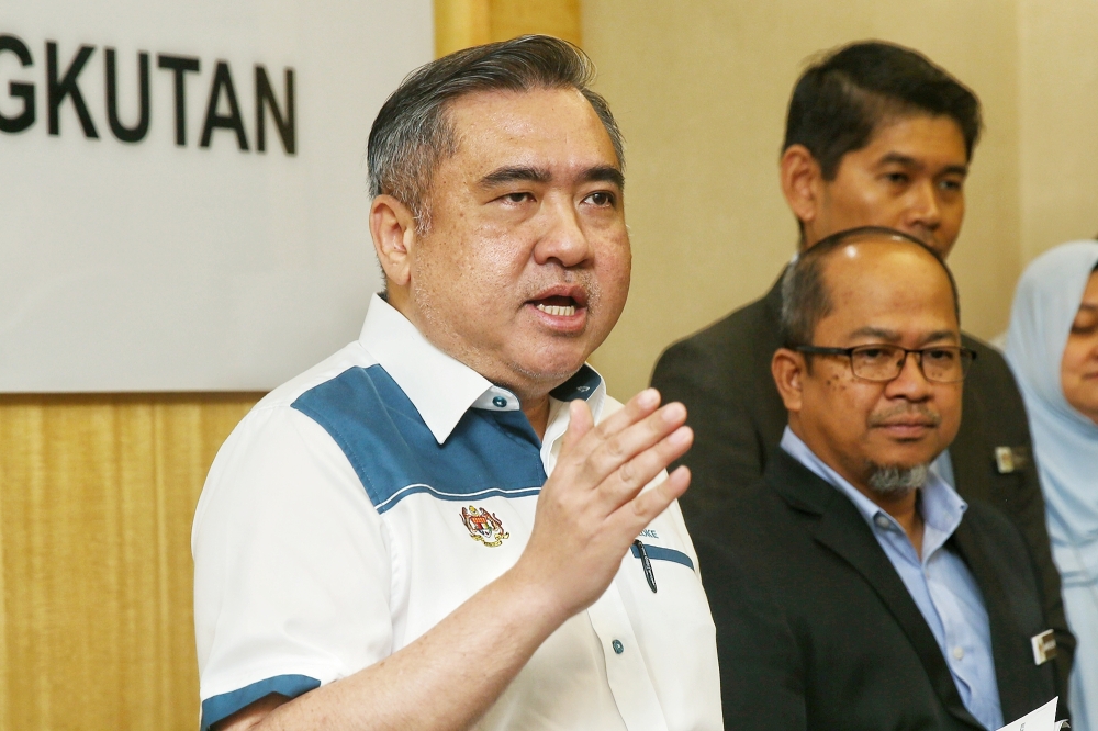 Transport Minister Anthony Loke holds a press conference on the Budi RON95 targeted subsidy at the Ministry of Transport (MOT) in Putrajaya on September 30, 2025. — Picture by Choo Choy May