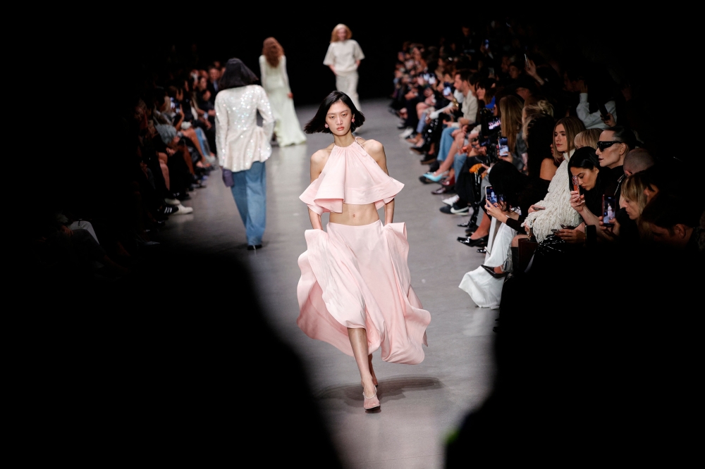 A model presents a creation by Stella McCartney for the Women Ready-to-wear Spring-Summer 2026 collection as part of the Paris Fashion Week September 30, 2025. — AFP pic