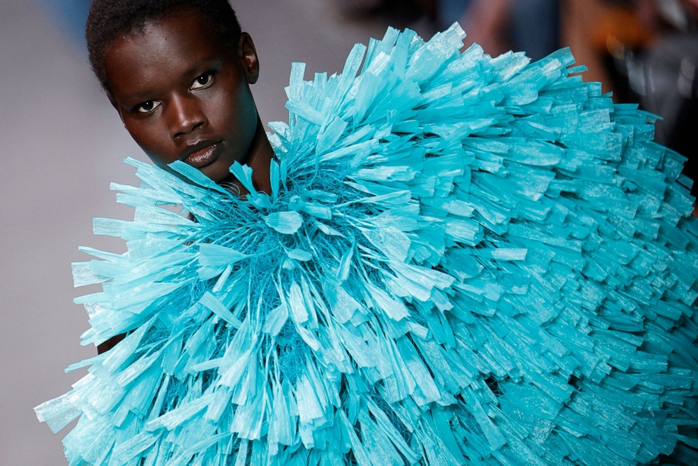 A model presents a creation by Stella McCartney for the Women Ready-to-wear Spring-Summer 2026 collection as part of the Paris Fashion Week September 30, 2025. — AFP pic