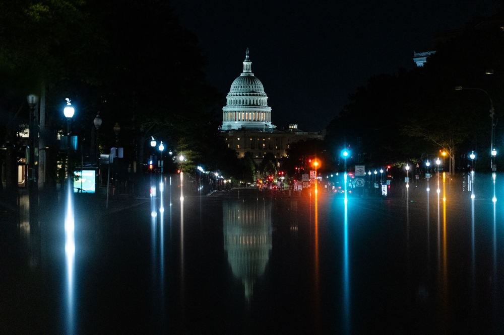 The US Capitol seen down Pennsylvania Avenue NW on October 1, 2025 in Washington, United States. — AFP pic