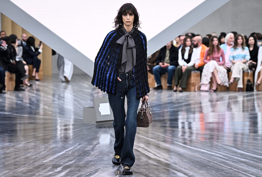 A model presents a creation by Dior for the Women Ready-to-wear Spring-Summer 2026 collection as part of the Paris Fashion Week October 1, 2025. — AFP pic