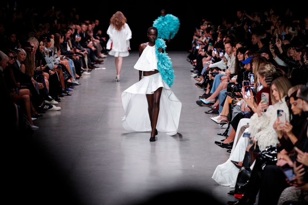 A model presents a creation by Stella McCartney for the Women Ready-to-wear Spring-Summer 2026 collection as part of the Paris Fashion Week September 30, 2025. — AFP pic