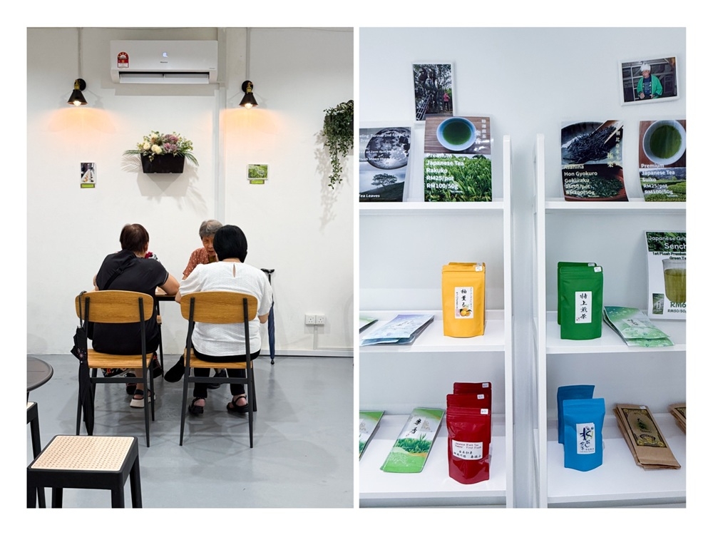 The space is rustic with minimal touches that the neighbourhood has discovered for an after-lunch treat (left) and there’s also a small selection of tea sold by the packets (right). —  Pictures by Lee Khang Yi