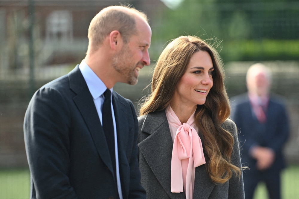 Britain’s Prince William, Prince of Wales and Catherine, Princess of Wales during a visit in Southport September 23, 2025. — Reuters pic