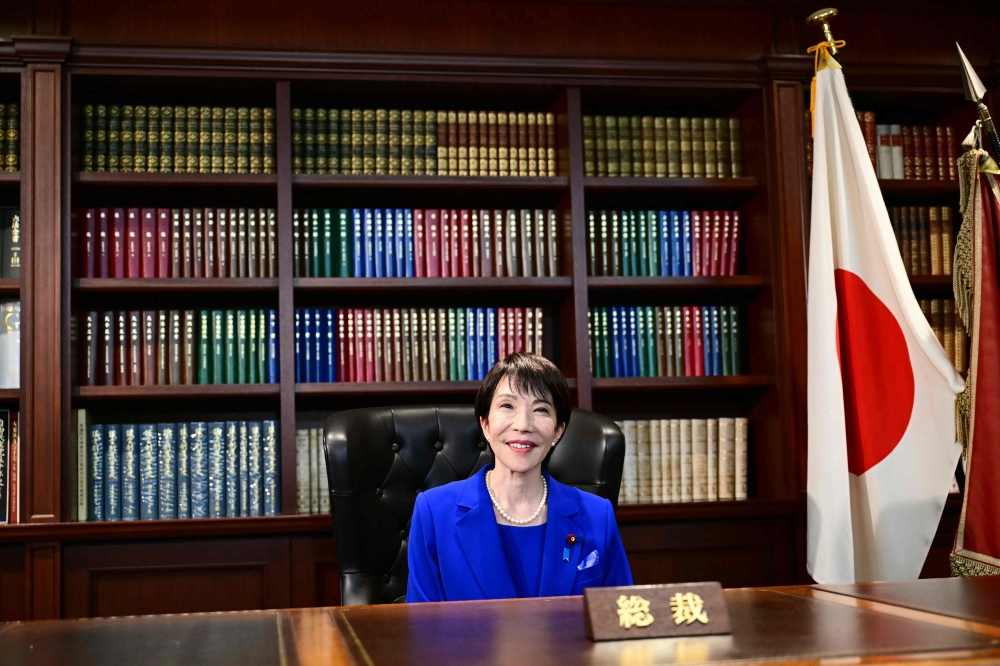 Conservative Sanae Takaichi hailed a ‘new era’ on October 4 after winning the leadership of Japan's ruling party, putting her on course to become the country's first woman prime minister. — AFP pic