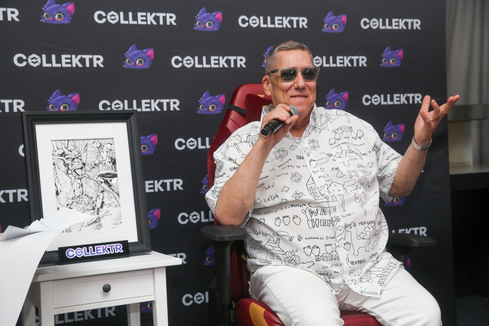 Bob Layton speaks at the media press conference at the Collektr Experience Centre October 4, 2025. — Picture by Choo Choy May