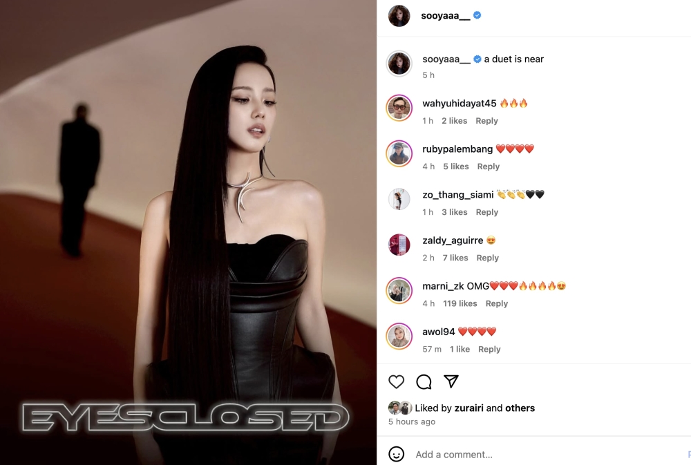 Blackpink Jisoo teased an upcoming duet. — Instagram screenshot