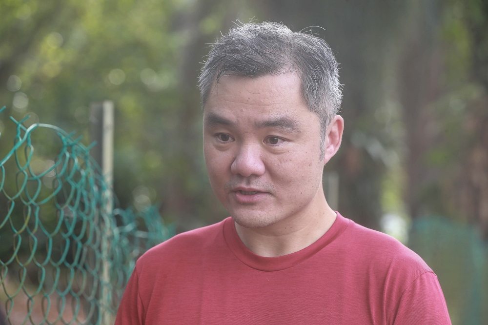 Protect Taman Desa volunteer James urged other Taman Desa residents to join the fight to save both the green lung and the land designated for a police station. — Picture by Sayuti Zainudin