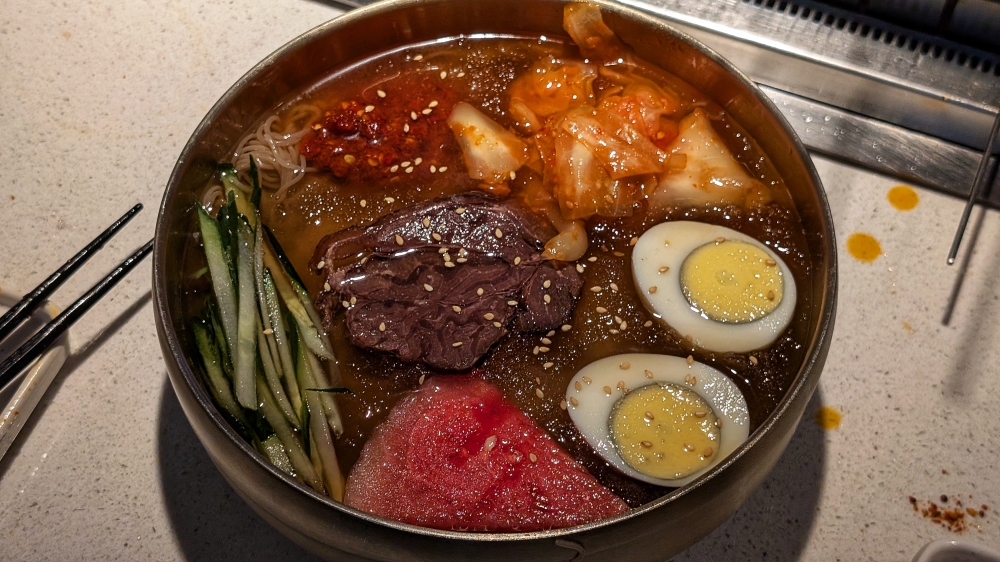 End the meal with a refreshing bowl of Yanbian cold noodles. — Picture by Ethan Lau