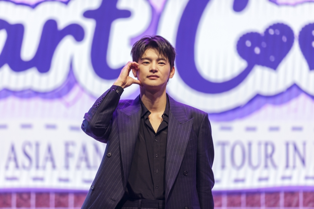 South Korean singer and actor Seo In Guk during a press conference for his first visit to Malaysia October 10, 2025. — Picture by Raymond Manuel
