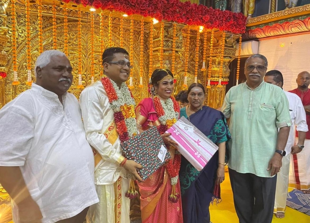 Yuvanendran Muthiah, 41, met his wife Vinodhini Subramaniam, 38, during the first ‘Suyamvaram’ held in 2022 and tied the knot in 2023. — Picture courtesy of PHA