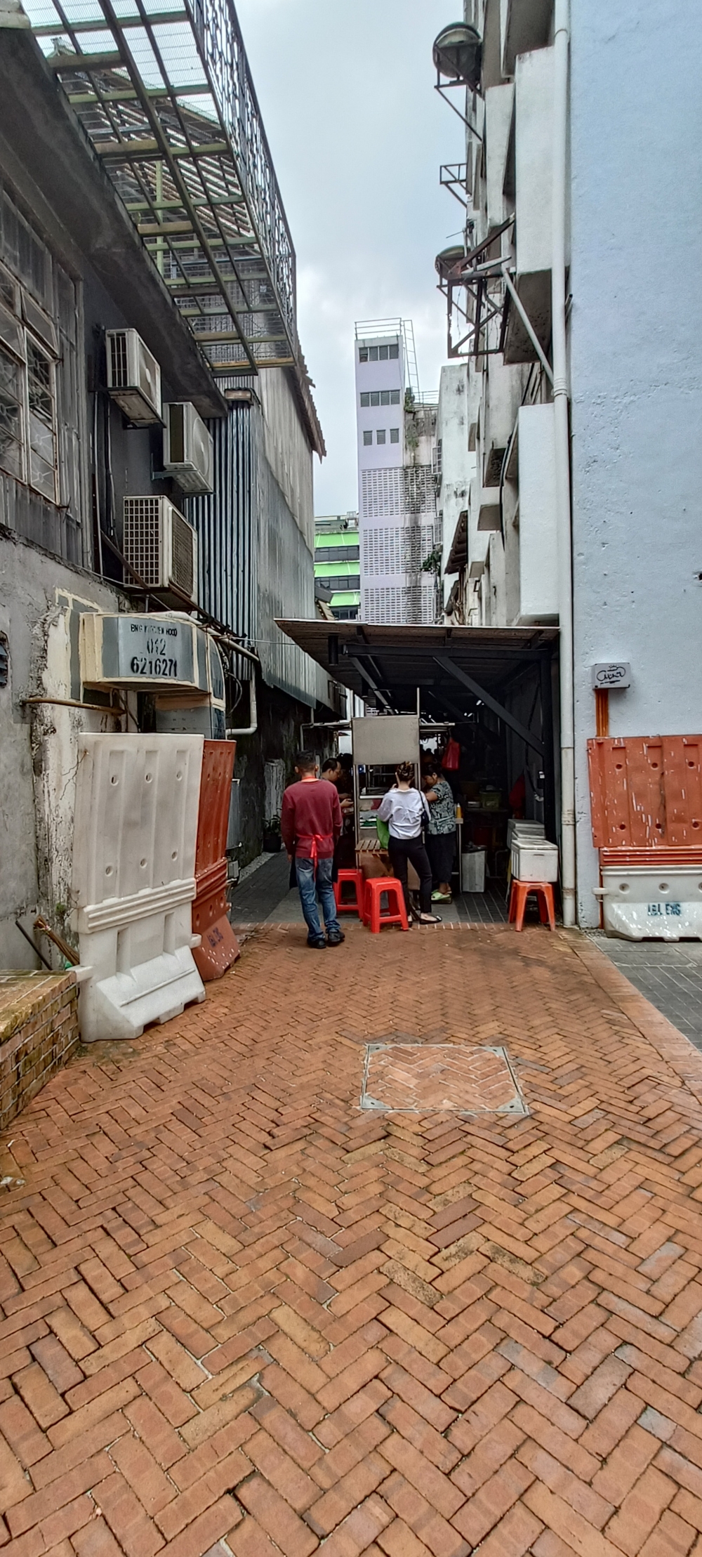 Hawkers now have a special setup to sell their food and the covered pathways are made out of recycled material. — Picture by R. Loheswar