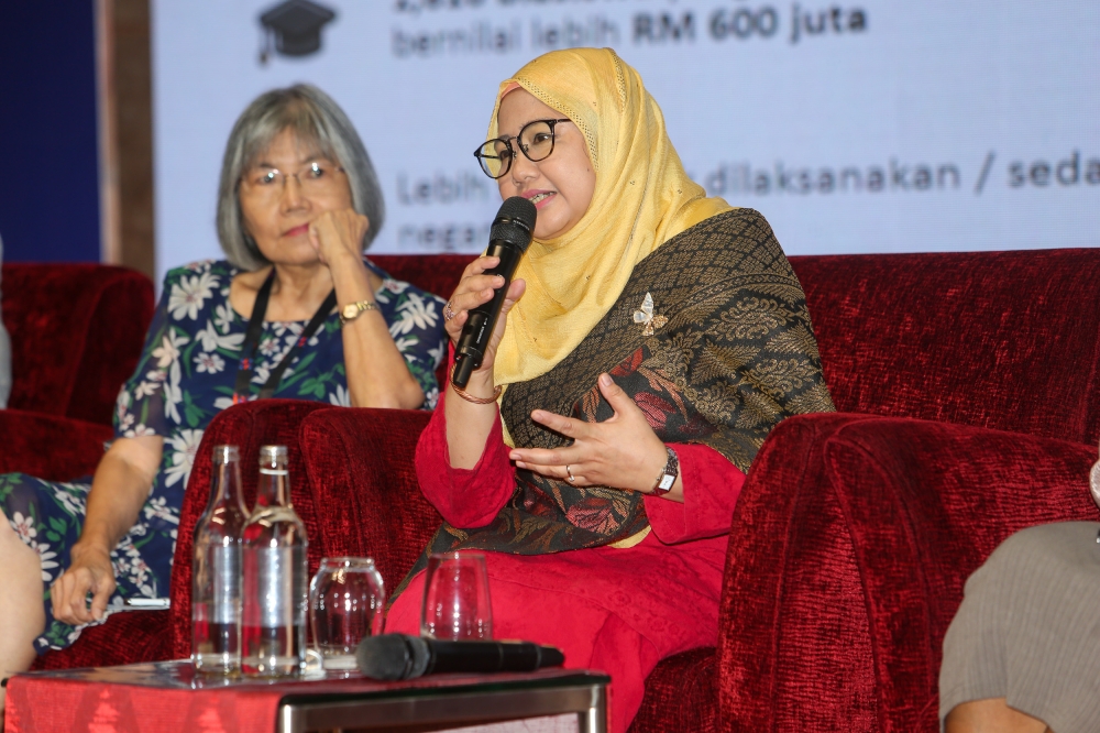 At the Selangor International Care Summit, Yayasan Hasanah managing director Siti Kamariah Ahmad Subki said family members could provide feedback to public spaces, such as mosques, on ensuring facilities are accessible for older people. — Picture by Choo Choy May