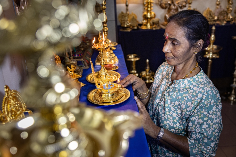 Letchumi Devi said shiny lamps also signify care towards tradition and culture. — Bernama pic