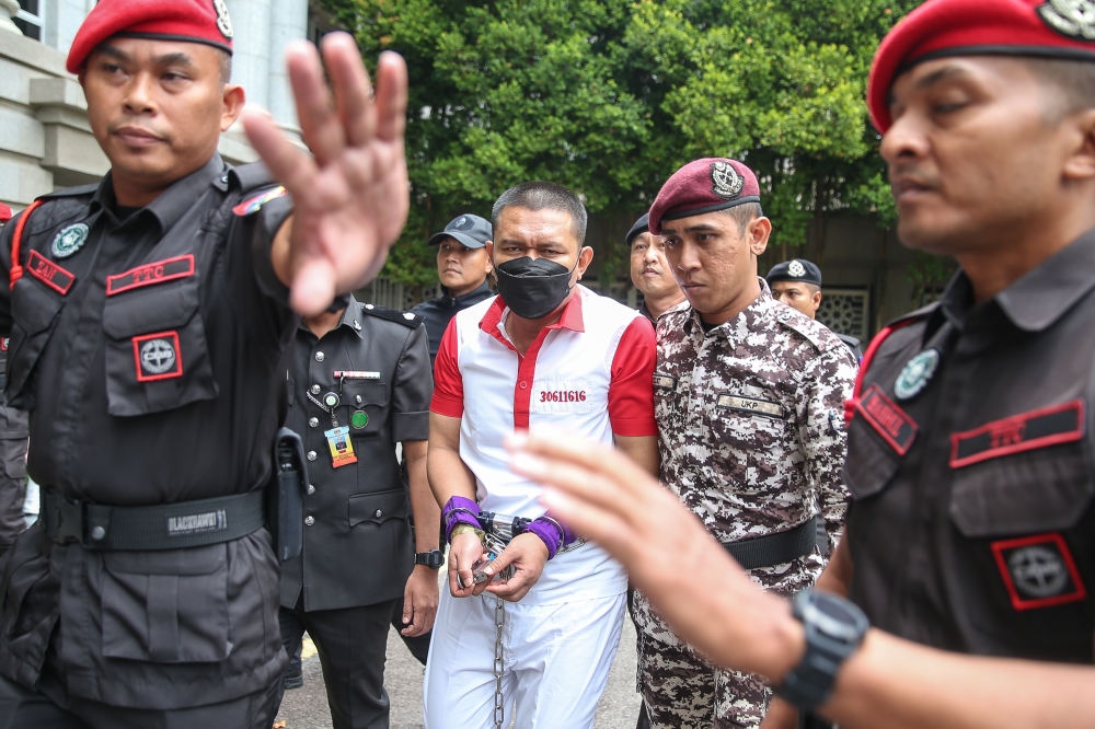 Former police commando Azilah Hadri is pictured at the Federal Court in Putrajaya in this file photo taken on October 10, 2024. — Picture by Yusof Mat Isa