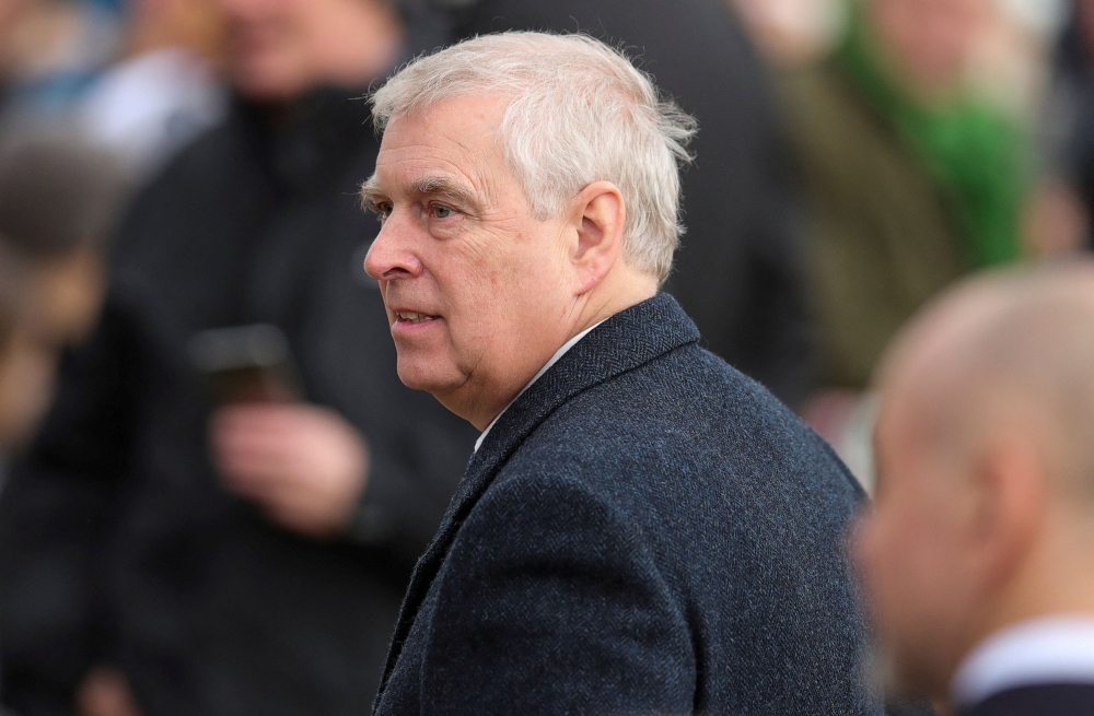 Britain’s Prince Andrew asked police in 2011 to dig up personal information about Virginia Giuffre, the woman who accused him of sexually abusing her as a teenager, a British newspaper reported today, days after the royal gave up his Duke of York title. — Reuters pic  