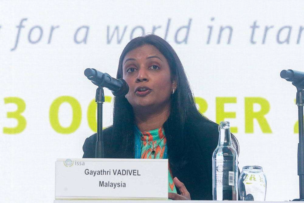 Socso's employment services division's head Gayathri Vadivel. — Picture by Sayuti Zainudin